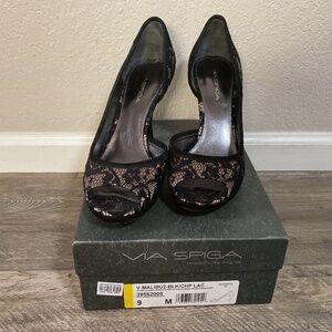 Via Spiga Malibu peep toe pump